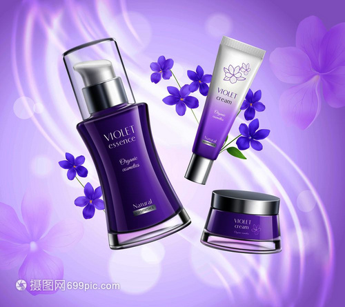 自然科技，美肤新享 紫罗兰精华与奶油分配器的写实艺术